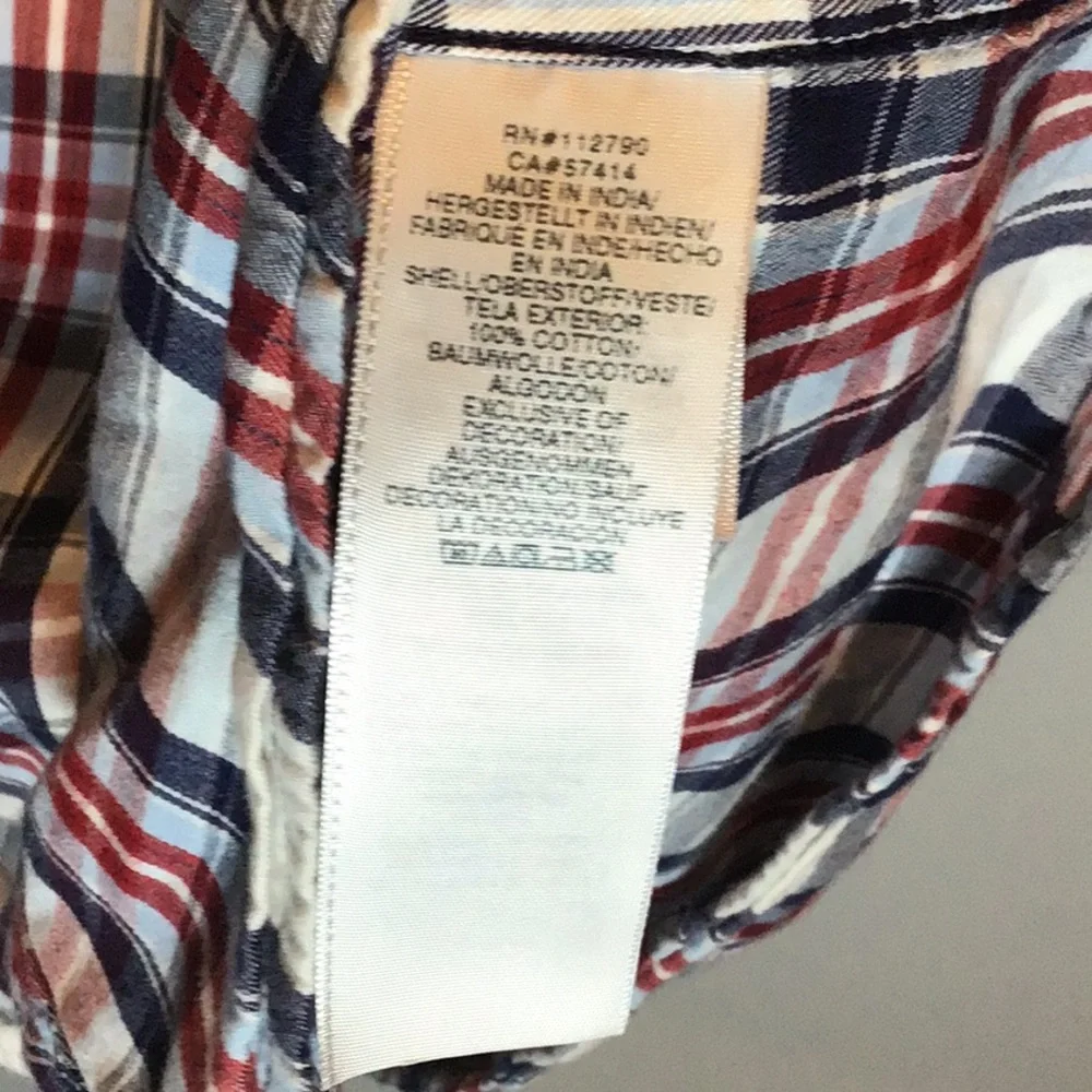 True religion plaid button down shirt